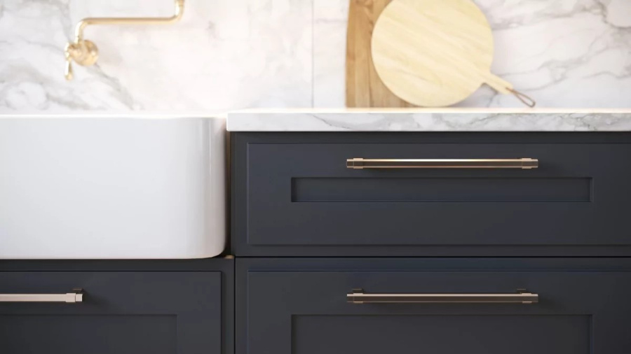 Ручка-скоба, IMPERIAL, 160мм, металл, брашированное золото