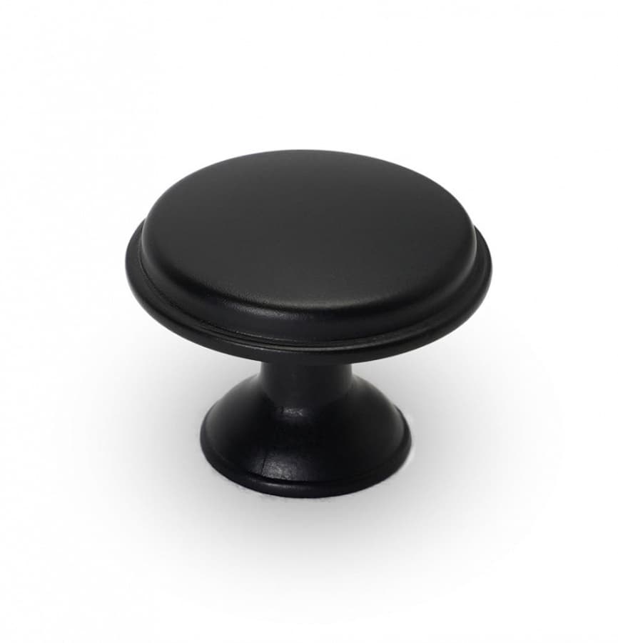 Ручка-кнопка, 169, d=28мм, металл, черный матовый