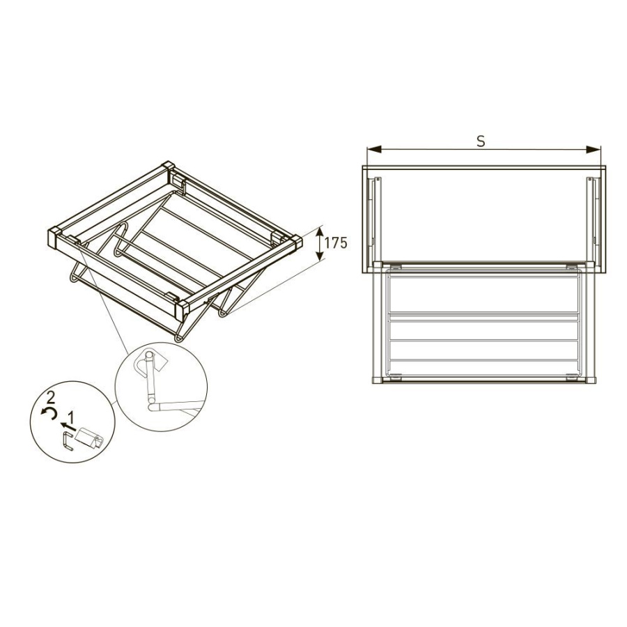 Обувница в шкаф на 800мм, 725х490х160мм, полное выдвижение, с доводчиком, белая