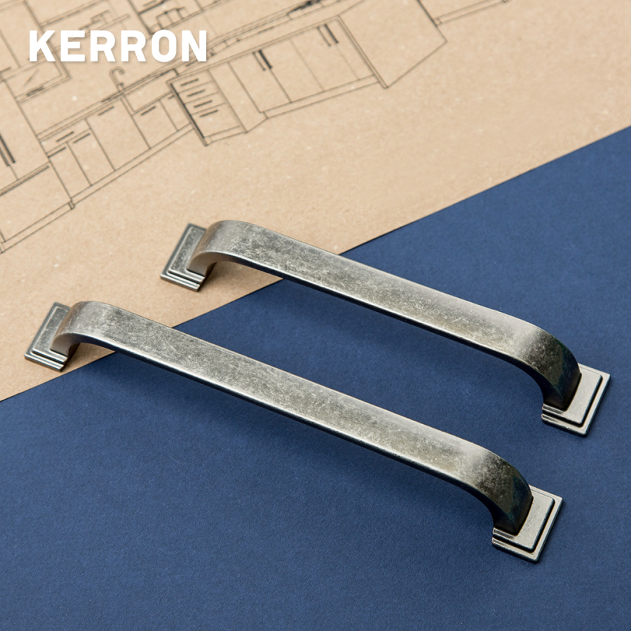 Ручка-скоба, 123, 160мм, металл, чернёный старинный цинк