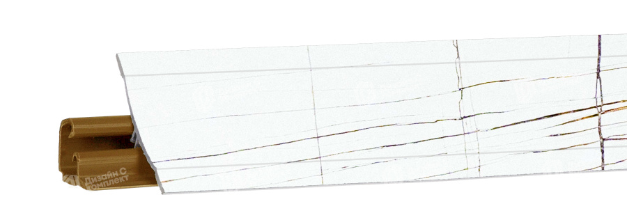 Плинтус LB-23, белый тунис, 3000мм, Россия