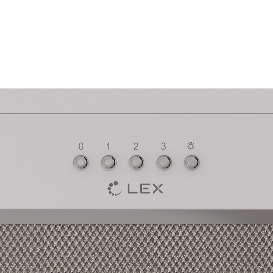 Вытяжка полновстраиваемая HYPER 600 LIGHT WH, 60см, б/угольного фильтра, белый, Lex