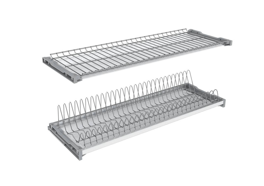 Сушка 2-х ярусная "НИКА-2", 500мм, 2 поддона, с рамой, с креплениями, хром, HISSEN