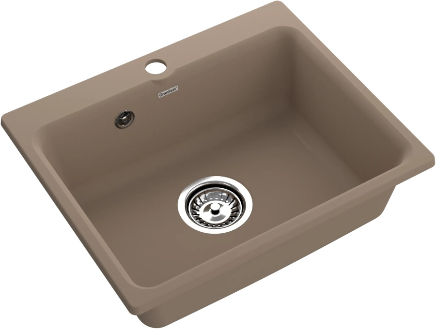Мойка GranFest SMART 520, 520х430 мм, песочный (без сифона) 