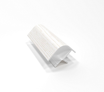 Угол 90* для цоколя универсальный, h=100мм, пластик, ясень структурный, Россия