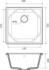 Мойка GranFest UNIQUE U-500, 500х500 мм, кашемир