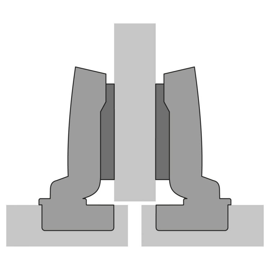 Петля SENSYS 8631i, полунакладная, 95*, с доводчиком, без планки, 52мм, для дверей толщ. 15-32мм