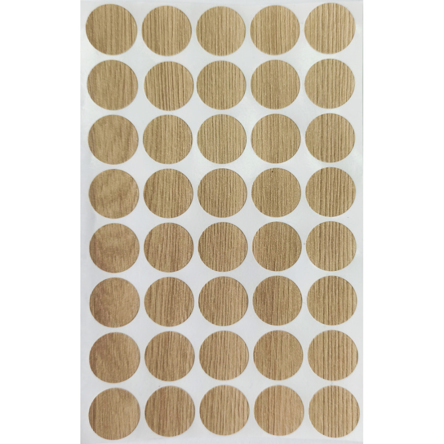 Заглушка самоклейка d=18мм, ясень шимо светлый