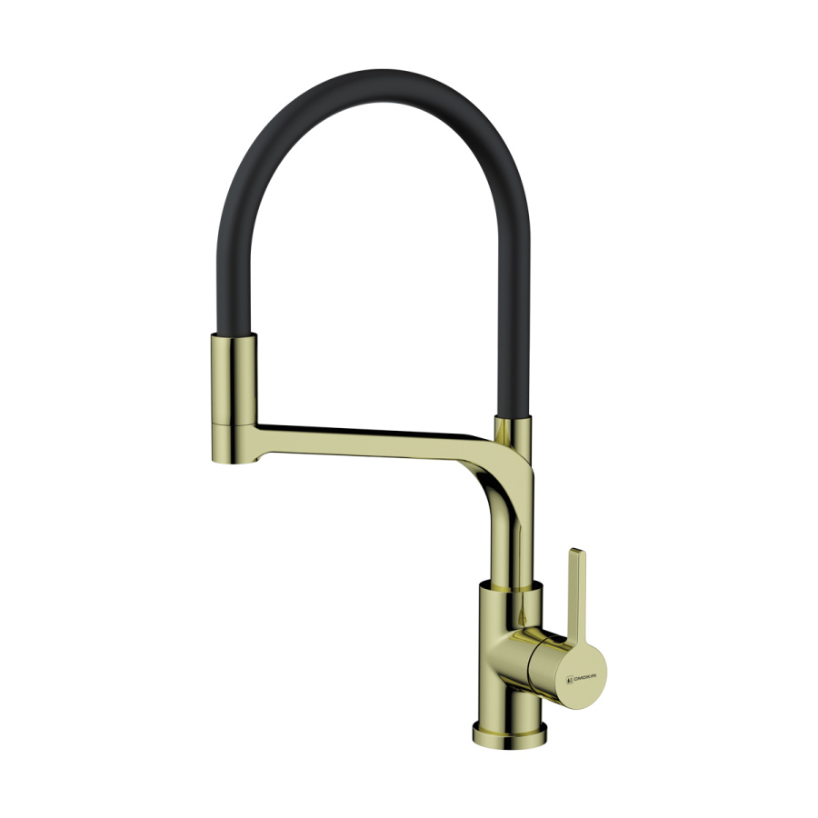 Смеситель Sinto 2 Plus-LG-BL, латунь, светлое золото/черный