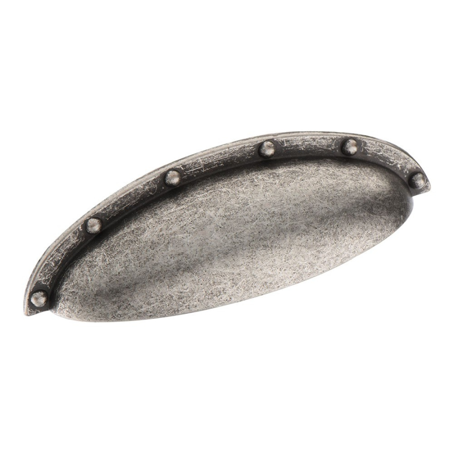 Ручка-раковина, 4100.064 Anik Silver, 64мм, металл, серебро