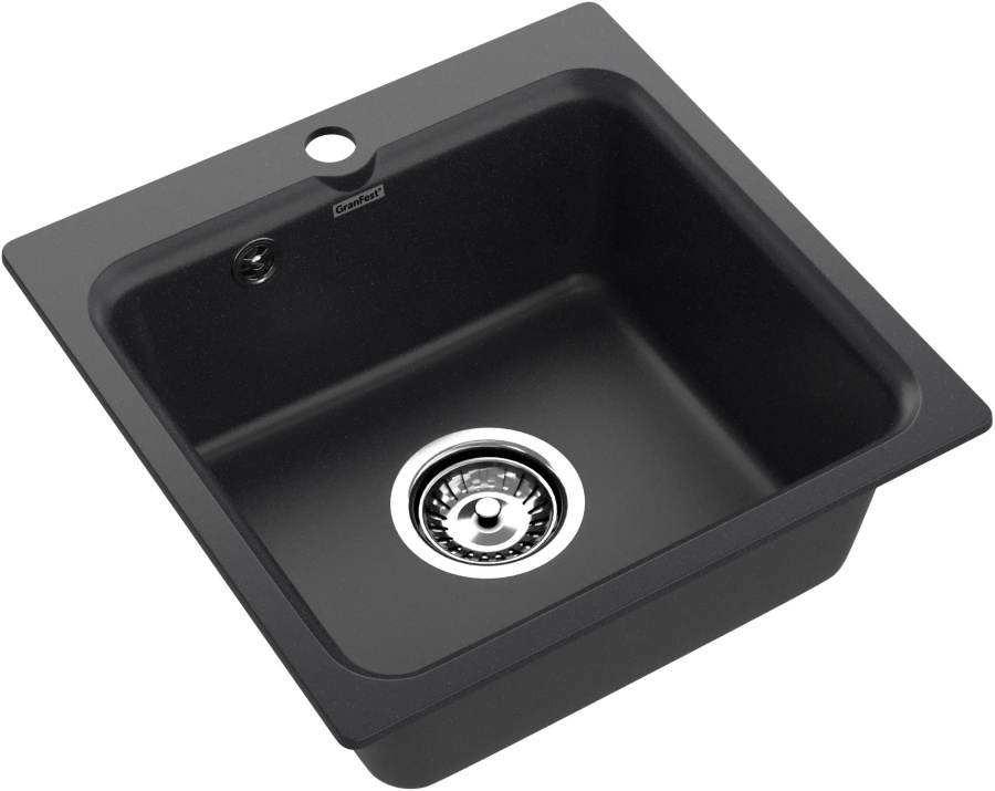 Мойка GranFest SMART 430, 430х430 мм, черный (без сифона) 