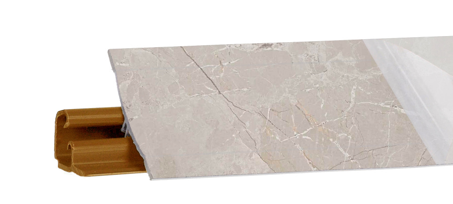 Плинтус LB-23, мрамор серебристый, 3000мм, Россия