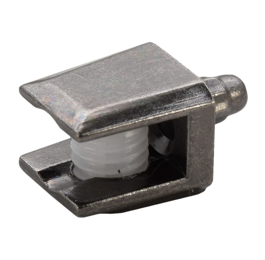 Полкодержатель для стекла 5-6мм, врезной, толщина задней стенки 3мм, черный никель, "трапеция", CMF/1000