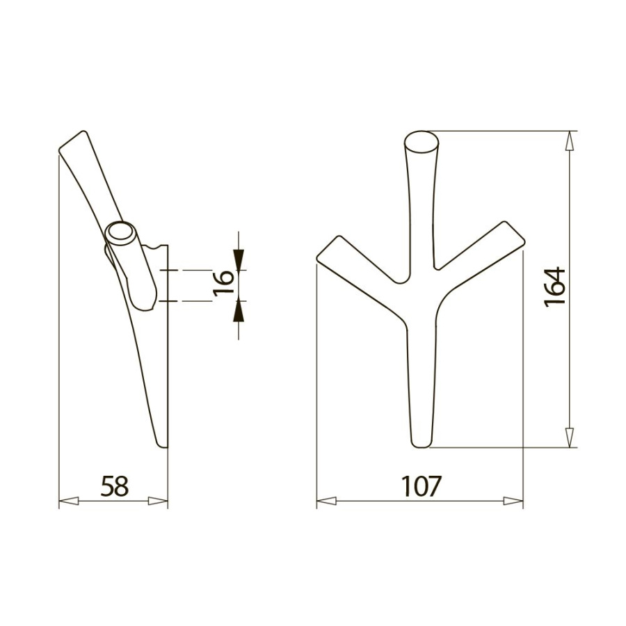 Крючок, WALENCIA, трехрожковый, металл, инокс, GTV