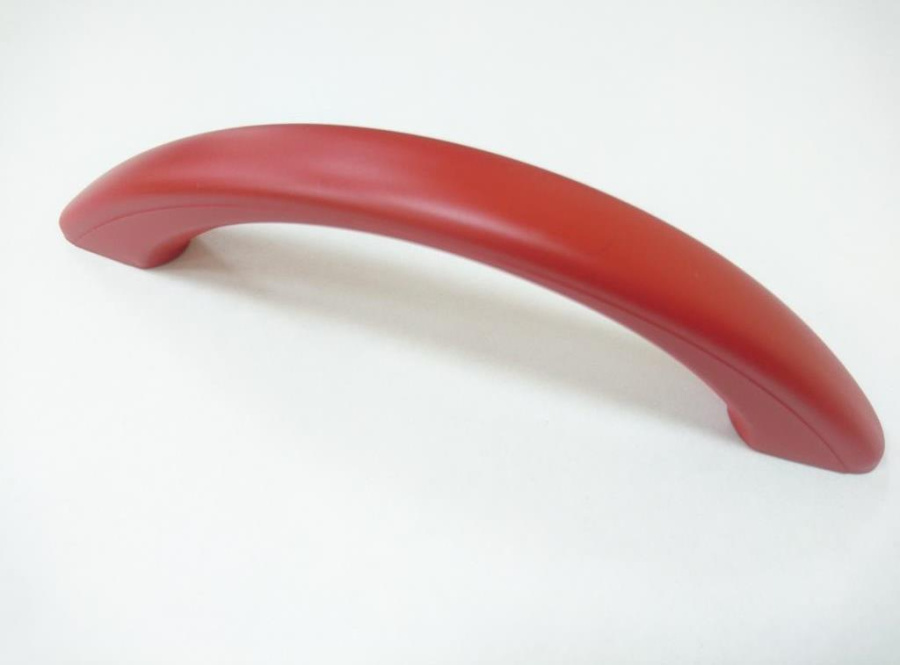 Ручка-скоба "Рим", 96мм, пластик, красный матовый