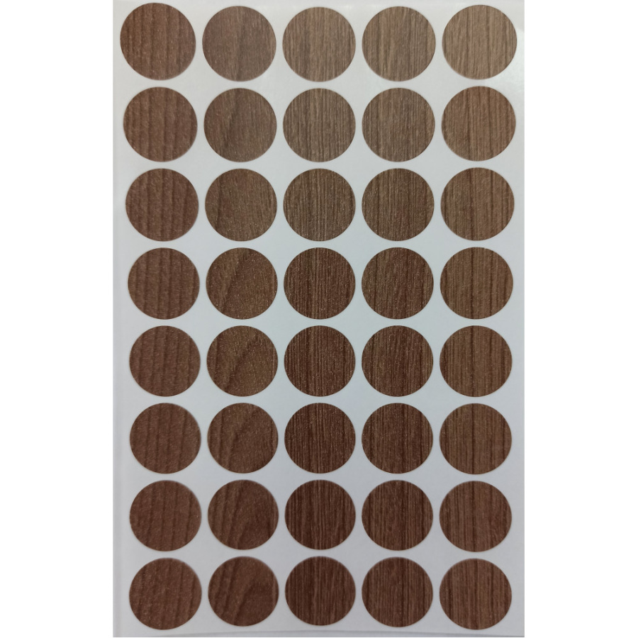 Заглушка самоклейка d=18мм, ясень шимо темный