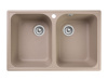 Мойка GranFest QUARZ 15, 737х478 мм, песочный (прямоугольная, 2 чаши, без сифона)