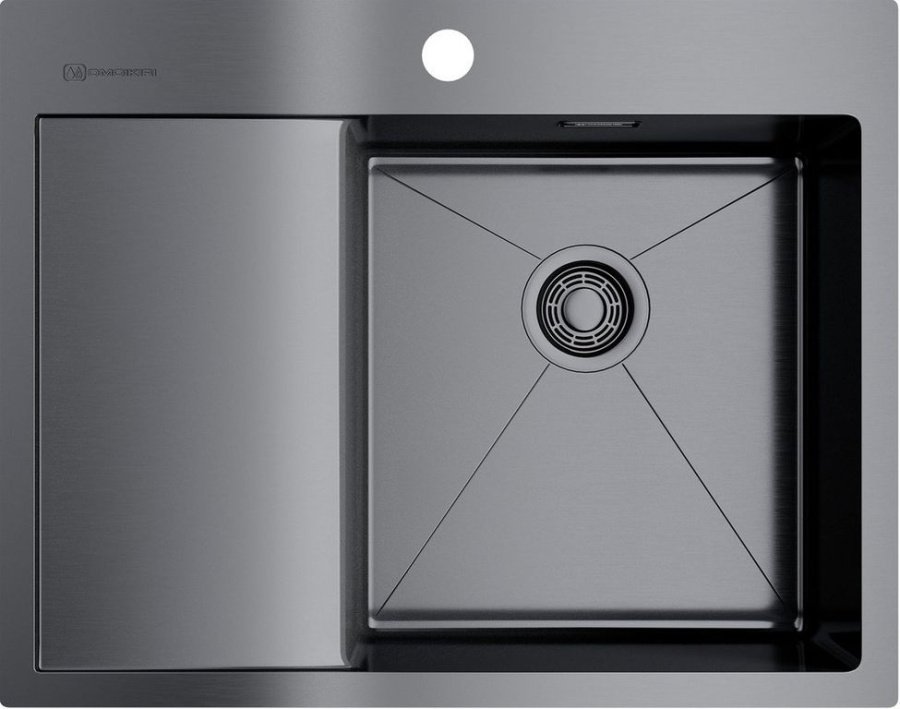 Мойка Akisame 65-GM-R, нержавеющая сталь, вороненая сталь
