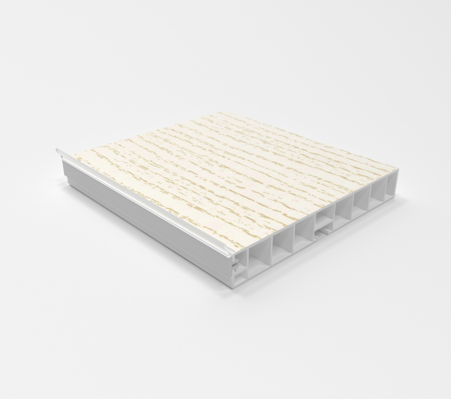 Цоколь пластиковый, h=100мм, L=4000мм, пластик, гарвард крем L (27), Россия