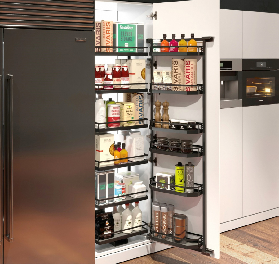 Колонна выкатная Тандем II, 4 корзины, 450х500х1100мм, в базу на 450мм, антрацит, Kessebohmer