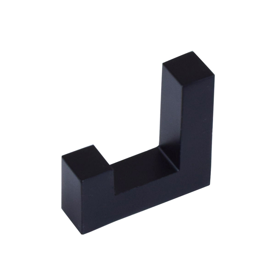 Крючок, 591, однорожковый, металл, черный матовый