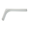 Полкодержатель Г-образный, L=240мм, сталь/пластик, белый, без крепежа (компл. 2шт), GTV