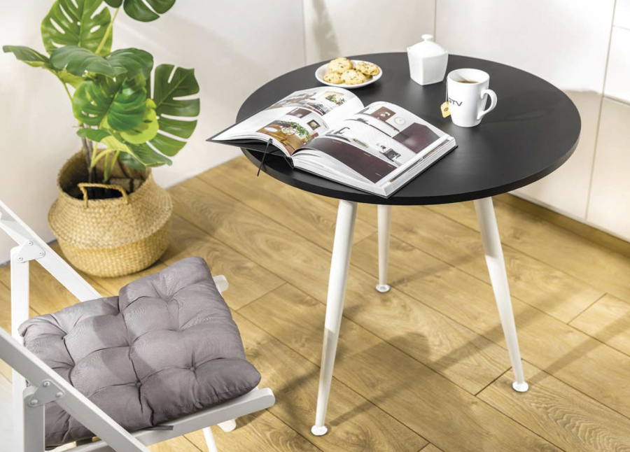 Опора складная, h=710мм, d=21-4мм, верх крепл, регулировка наклона и высоты, сталь, белый, GTV