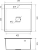 Мойка GranFest METAL 5050, 500х500 мм, нерж. сталь PVD, графит