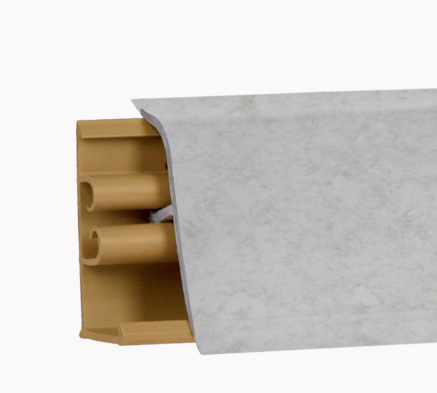 Плинтус LB-38, L=3000мм, бриллиант белый, Россия