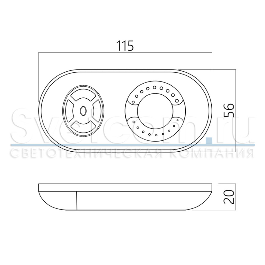 Выключатель с радио-пультом для одноцветн. лент, с диммером, 12-24В/120-240Вт, пластик, белый