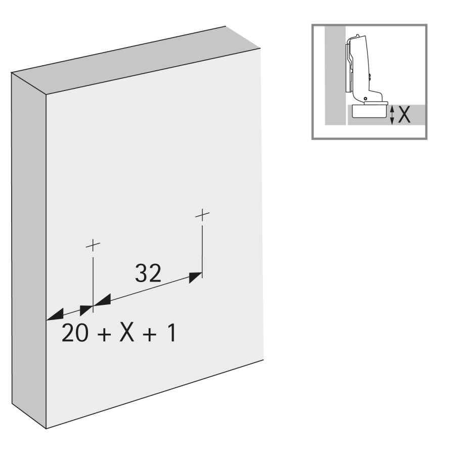 Монтажная планка линейная SENSYS/INTERMAT, 1,5мм, с эксцентриком, под саморез