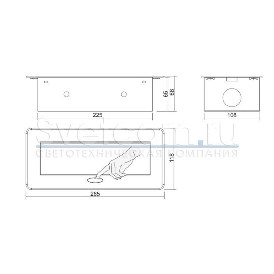 Горизонтальная, 2хEURO+2хUSB A+RJ45+2хHDMI, полуавтомат, серый, 265х118х65мм, металл, GLS