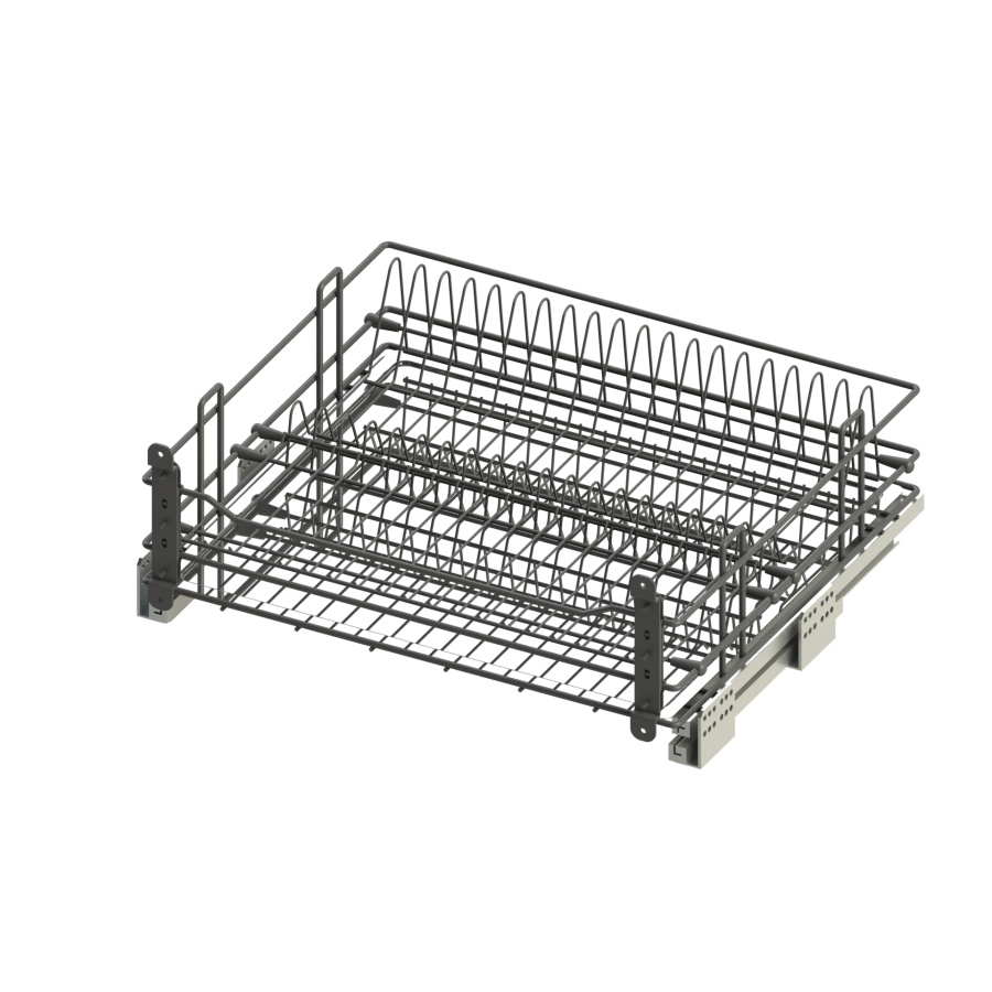 Сушка в нижний шкаф 450мм, 395х485х180мм, направл.Hettich с доводчиком, графит, Россия