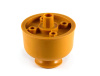 Опора регулируемая пластмассовая, Ø50мм, h=30-45мм, с пазом под отвертку, темно-желтый