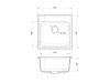 Мойка GranFest QUARZ 48, 478х478 мм, белый (квадратная, без сифона)