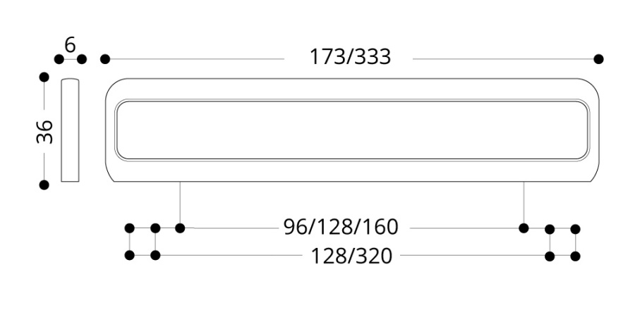 Ручка-скоба, Union Knopf, 320мм, металл, хром