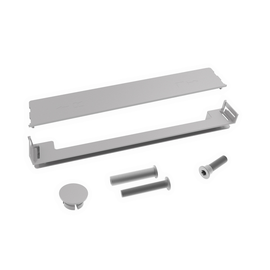 Комплект для торцевой части Фри Слим Флап при врезном монтаже, серый