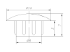 Заглушка для технических отверстий, d=8мм, бежевый