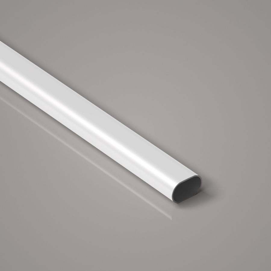 РАСПИЛ Штанга овальная, 15х30мм, толщина 0,8мм, L=1000мм, сталь, белый, CMF