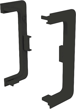 Заглушка контурная универсальная для горизонтального C-образного профиля, пластик, черный, AQ