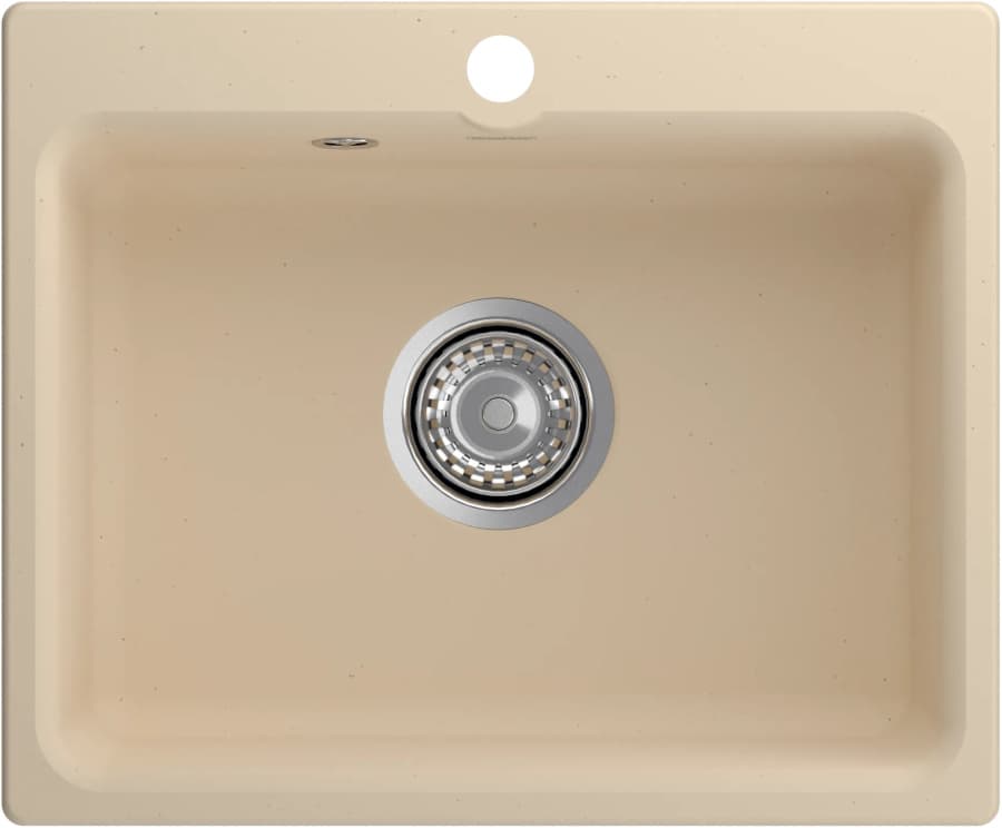 Мойка GranFest SMART 520, 520х430 мм, бежевый (без сифона) 