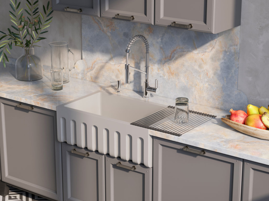 Смеситель Mikawa 2 Plus-SB-BN, латунь, нержавеющая сталь