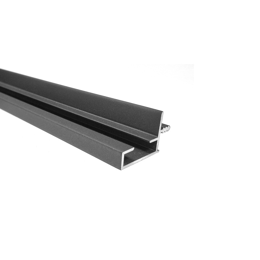Ручка-профиль для навесных шкафов, под светодиодную ленту, L=4,2м, черный