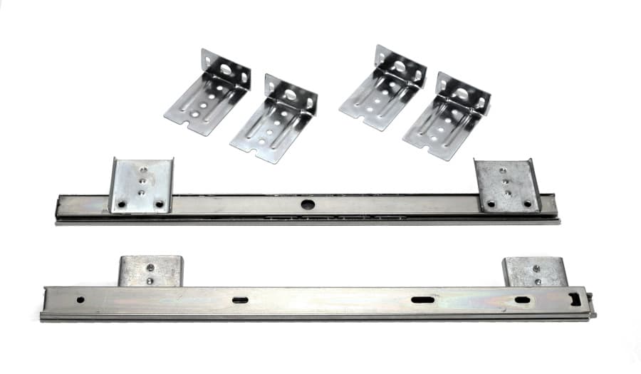 Направляющие шариковые для клавиатуры, h=27, L=350мм, 5кг, универсальные, част выдв, CMF