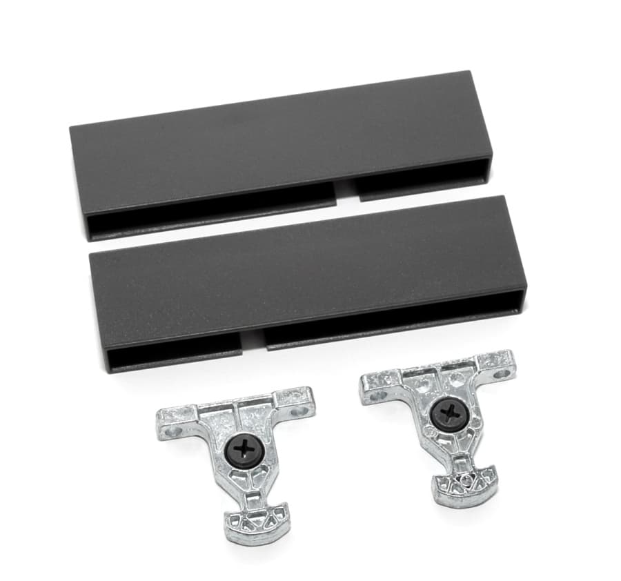 Держатель передней панели ящика, левый и правый, темно-серый, (H84), HISSEN