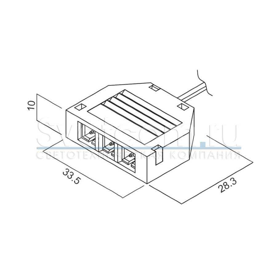 Разветвитель 815 с коннектором 813 (ПАПА), 3 гнёзда, L=1500мм, 12V/3A, черный