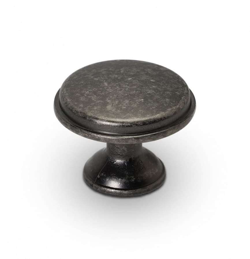 Ручка-кнопка, 169, d=28мм, металл, античное серебро