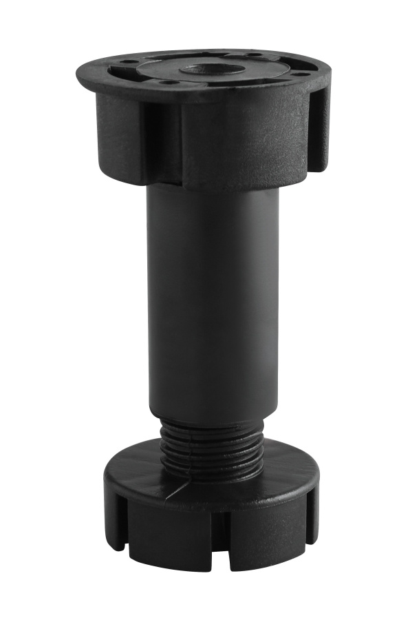 Опора регулируемая, h=95-165мм, нагрузка 60 кг, разборная. черная, GTV