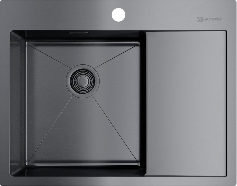 Мойка Akisame 65-GM-L, нержавеющая сталь, вороненая сталь  