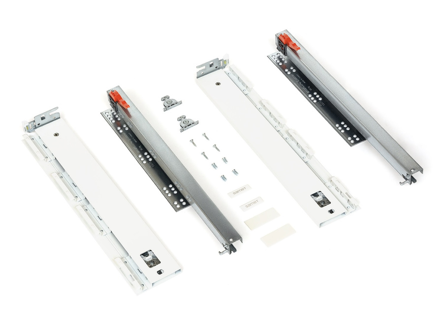 Ящик FLOWBOX с толкателем и доводчиком (PtO+SC), H=106/58мм, L=400мм, белый, инд.упак., Samet